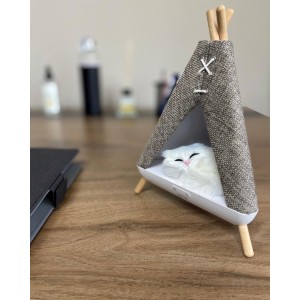 Tent Shape Kedili Masa Lambası, Gece Lambası, Abajur