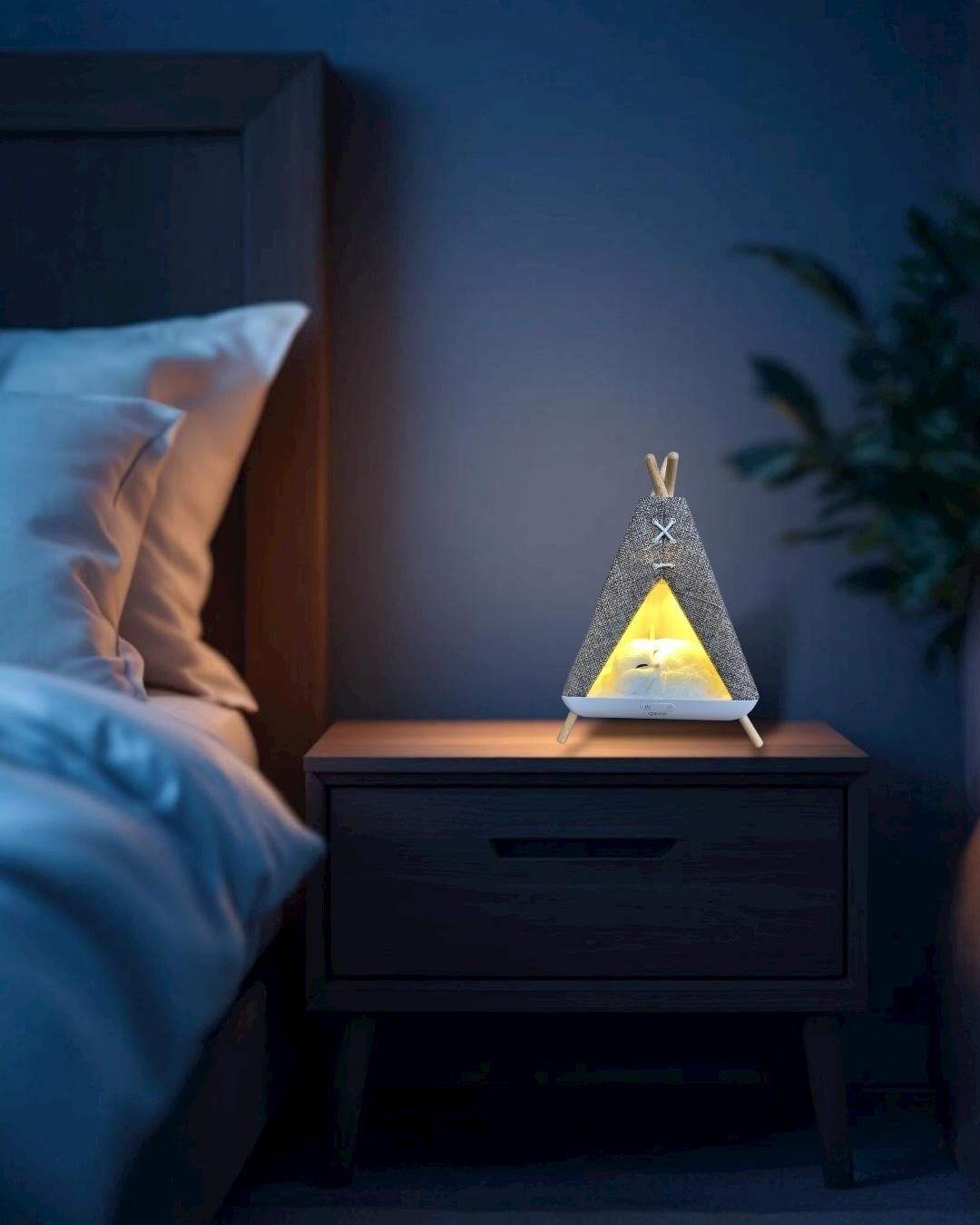 Tent Shape Kedili Masa Lambası, Gece Lambası, Abajur Tent Shape Kedili Masa Lambası, Gece Lambası, Abajur