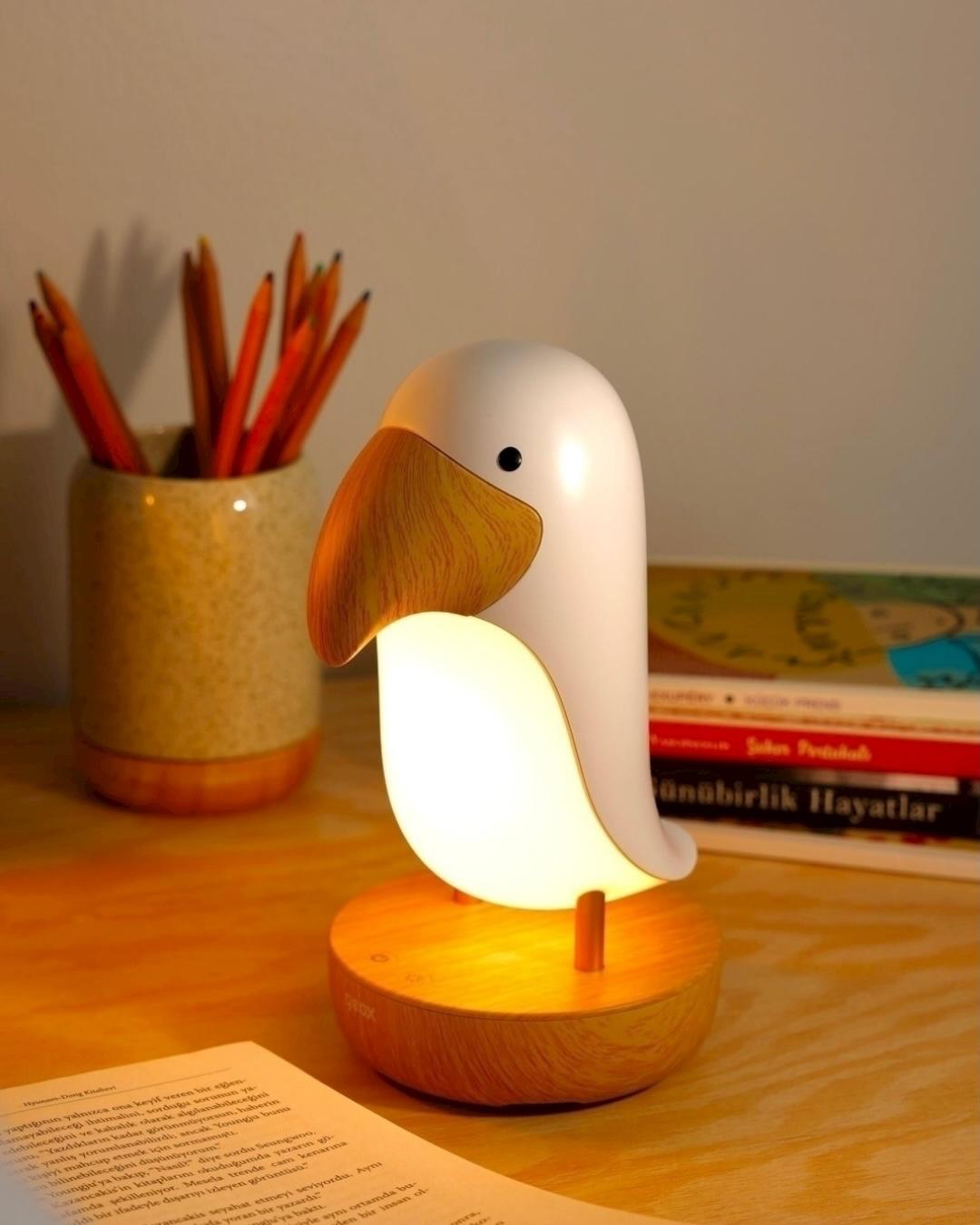 Toucan Bird Masa Lambası, Gece Lambası, Şarjlı, Abajur Toucan Bird Masa Lambası, Gece Lambası, Şarjlı, Abajur